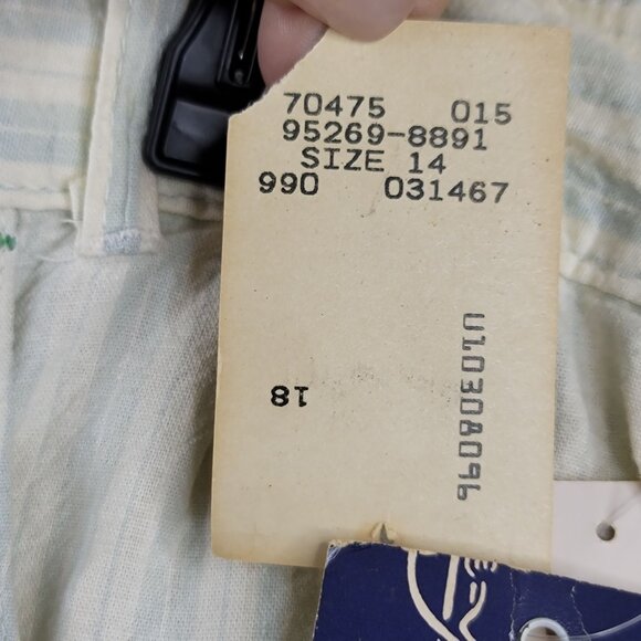 Levis Group Twelve Vintage Striped Midi Skirt Soft Cotton USA 14 *Callout - Picture 9 of 13